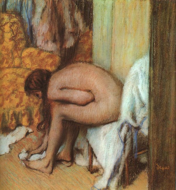 Edgar Degas Nude Woman Drying her Foot Norge oil painting art